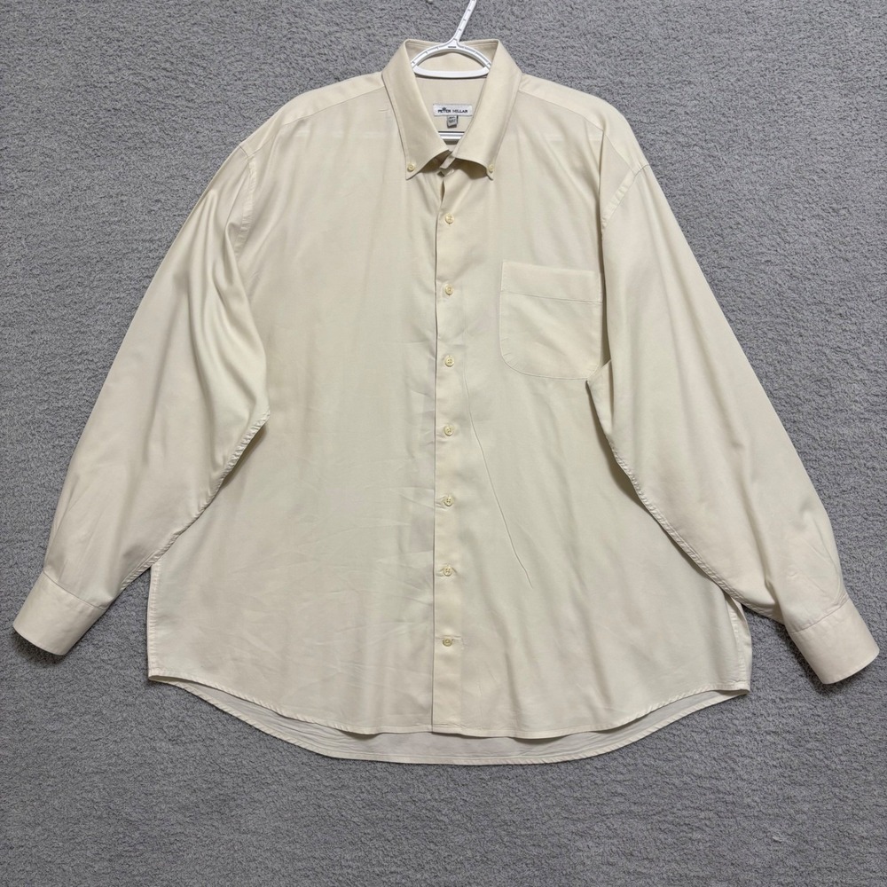 Peter Millar Button Down Dress Shirt XXL‎ Silk Blend Business Casual